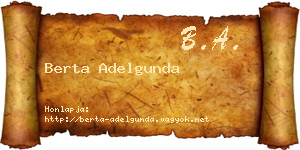 Berta Adelgunda névjegykártya